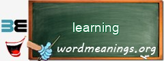 WordMeaning blackboard for learning